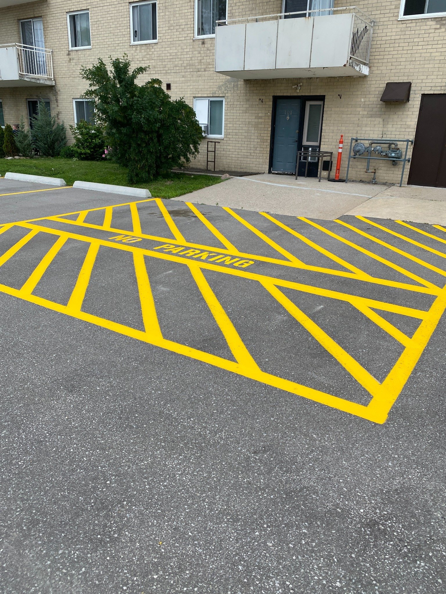No parking markings
