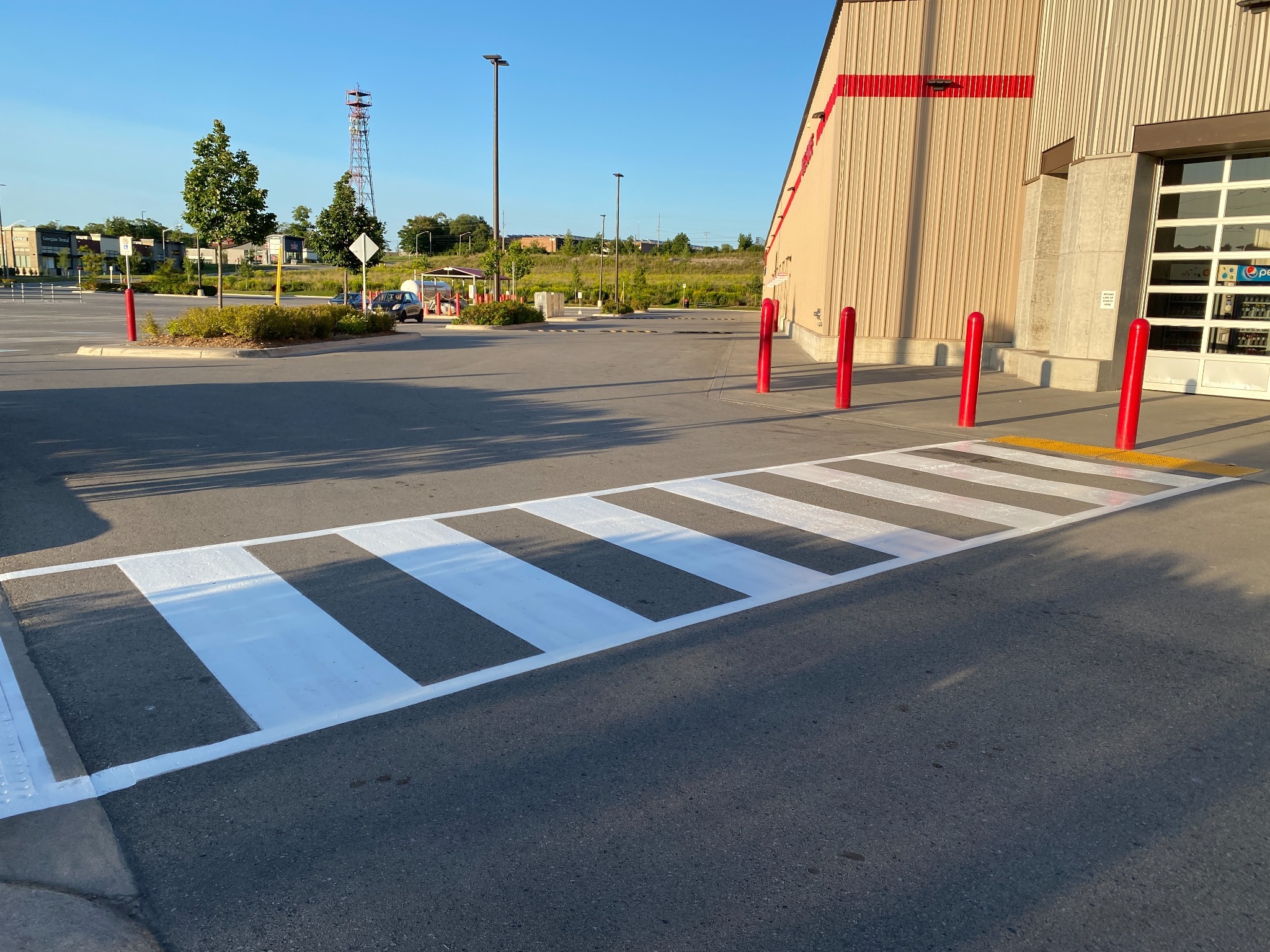 Commercial pedestrian crosswalk painted by Stratton’s