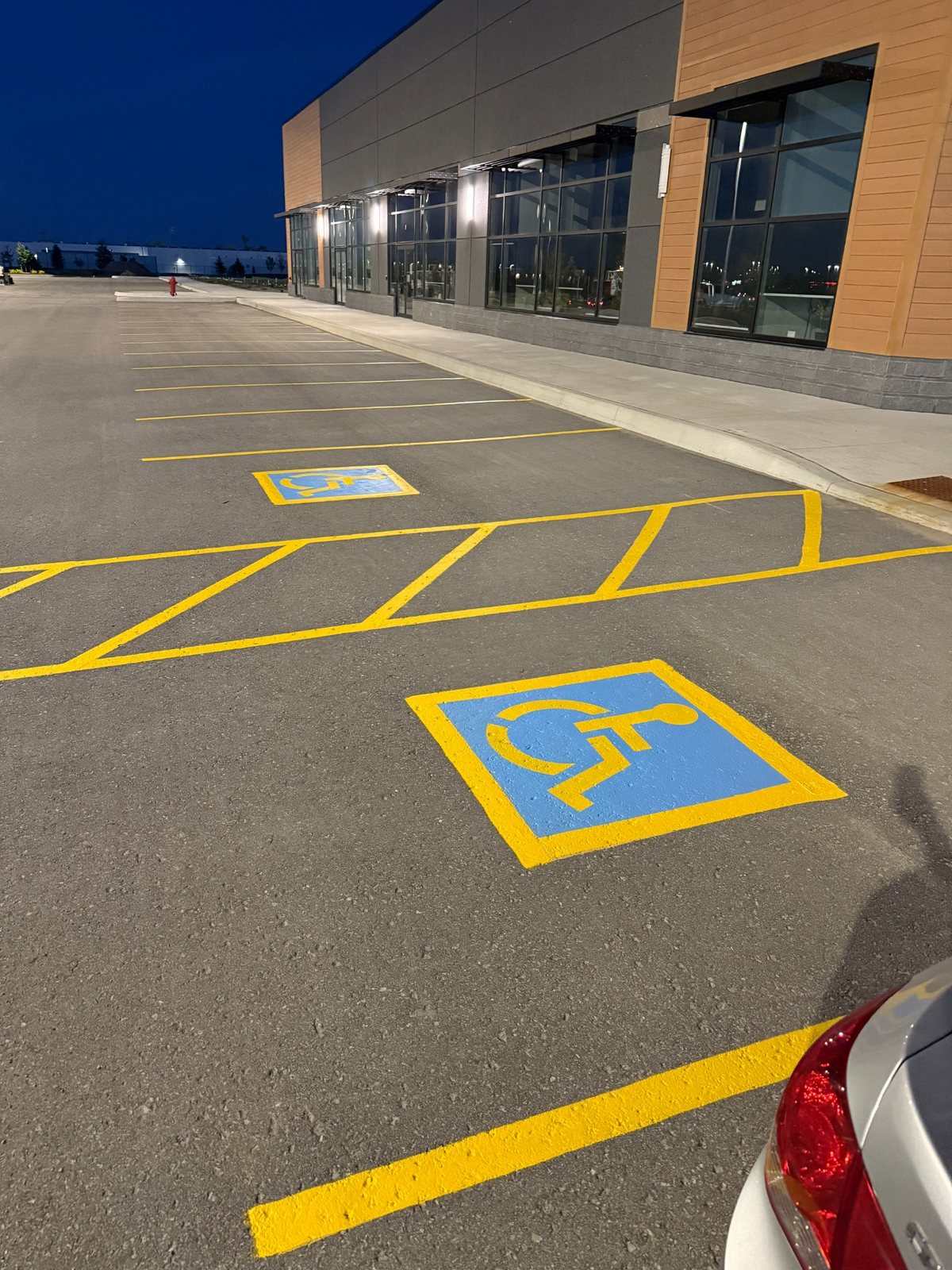 Visible pedestrian markings