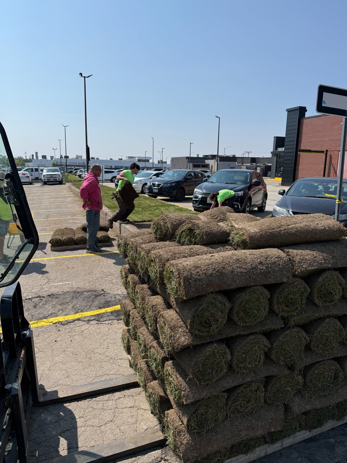 Numbered accessible parking stalls completed by Stratton’s