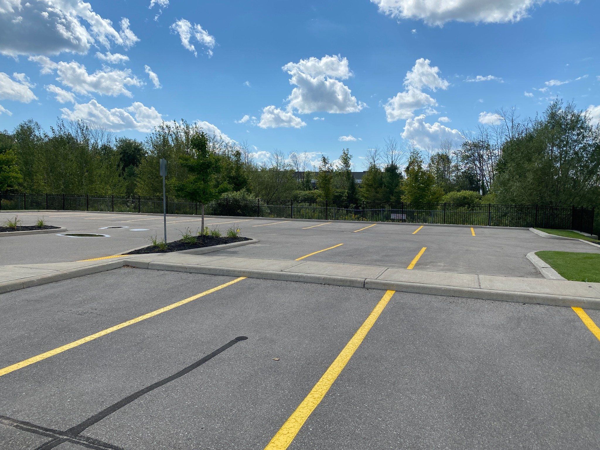 Organized managed-property parking layout