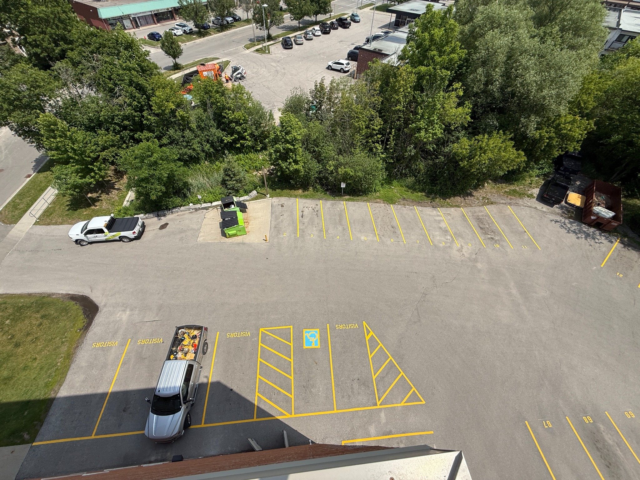 Visitor parking pavement markings completed by Stratton’s